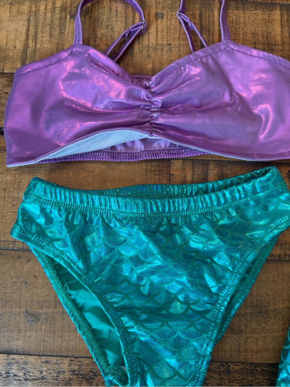 Kids Mermaid Swim Bikini Set - Purple & Teal - Picture 2 of 4